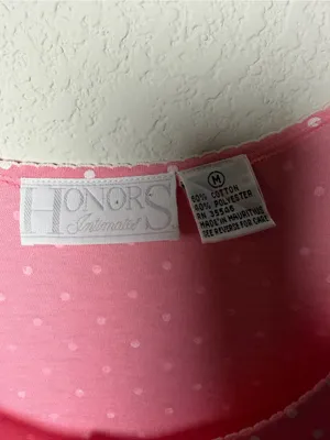 Vintage Honors Pink Polka Dot Nightgown Medium Sleepwear thumbnail 6