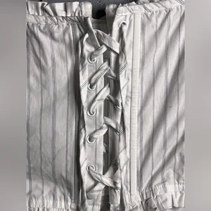 EDIKTED Pinstriped Ruffle Corset Top in size XS. thumbnail 5