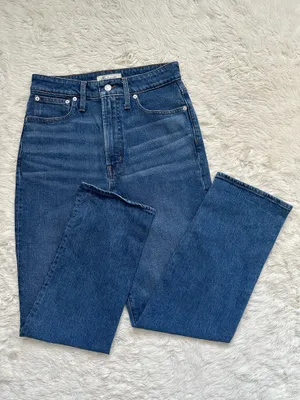 Madewell Jeans The Curvy Perfect Vintage Straight Jean in Mayfield Wash Sz 28 thumbnail 3
