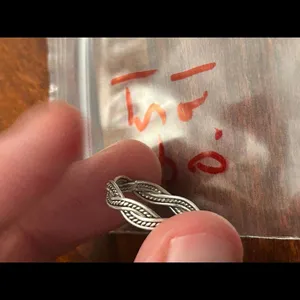 Silver plated ring band g51 0.91g size 4 thumbnail 3