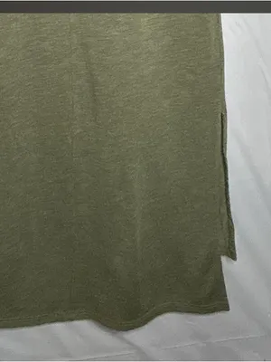 Madewell Muscle Midi Dress With Side Slit Olive Green Sleeveless. Size M thumbnail 3