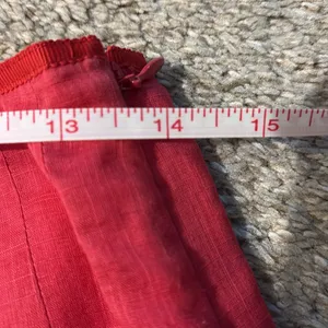 J. Crew Orange Pink Midi A-Line Skirt thumbnail 8