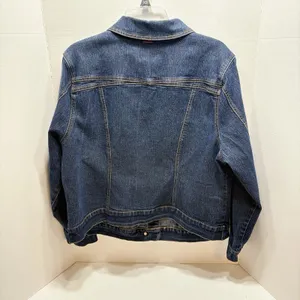 FUBU Denim Jacket Womens 2X Blue Indigo Jean Y2K Chic Urban Trucker Streetwear thumbnail 5