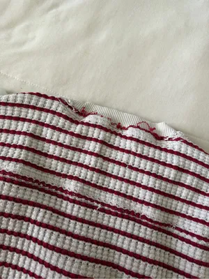 American Eagle Outfitters Striped Crewneck Sweater - Cream & Red thumbnail 6