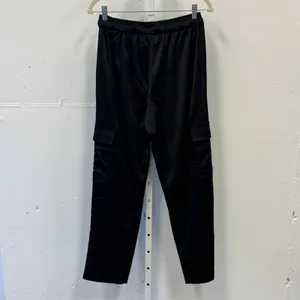 WAYF Harbour Cargo Jogger Pants‎ Black Satin Small High Waist Lightweight thumbnail 3