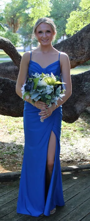 Royal blue prom dress Size 0 thumbnail 1