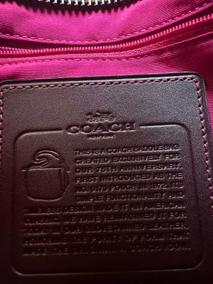 Beautiful 75th anniversary Coach Glovetanned Leather Saddle Bag - Oxblood thumbnail 6