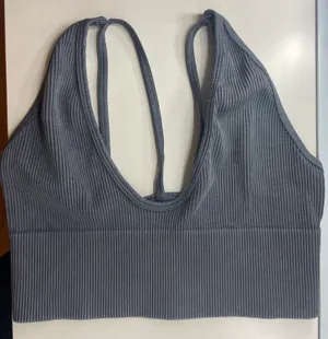 Forever 21 Blue Ribbed Tank Top thumbnail 1