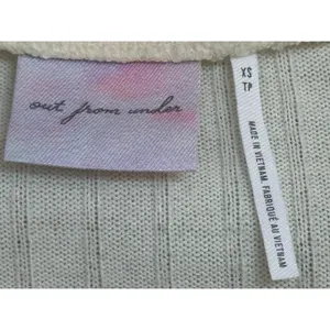 Urban Outfitters Out From Under Ivory Button Up Tight Cropped Sweater Women's Sz thumbnail 9