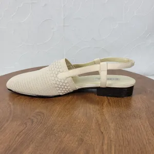 Corsina Louise Women Sandals Size 10 Cream Woven Closed Toe Slingback Mule Flats thumbnail 6