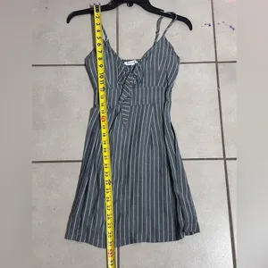 Purple Snow Women‎ Gray Striped Dress size Small thumbnail 7