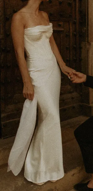 House Of CB CHARMAINE IVORY CORSET MAXI DRESS. thumbnail 4