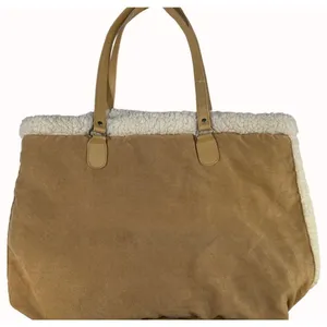 Cannon Women's Tan Suede Purse/Shoulder/Tote Bag SKU 5847 thumbnail 2