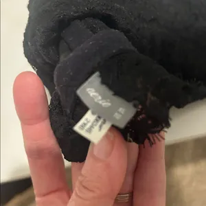 Aerie black lace adjustable bralette dark romantic witchy size XL light padding thumbnail 5