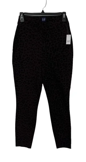 Gap Pants 4‎ Brown Black Animal Print Slim Fit Trousers Career NWT Bold thumbnail 1