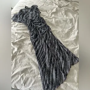 rag & bone Maris ruched chiffon midi dress zebra print 0 silk thumbnail 3