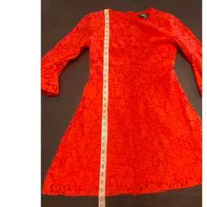 Lulus Favorite Flair Red Lace Bell Sleeve Dress Fit Flare Small Date Night Guest thumbnail 7