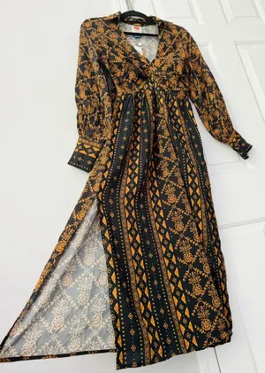 Farm Rio Printed V-Neck Tie Front Midi Dress, Size S thumbnail 8