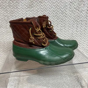 Steve Madden Women's Green Ankle‎ Rain Duck Boots size 7 Preppy thumbnail 2
