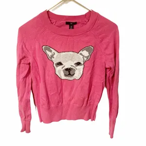Gap Size Medium Pink English Bulldog Crewneck Cotton Crewneck‎ Sweater thumbnail 2