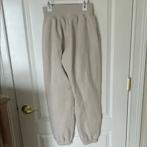 Nike Cream and Tan Jogger Sweatpants High-Waisted Elastic Waist thumbnail 3