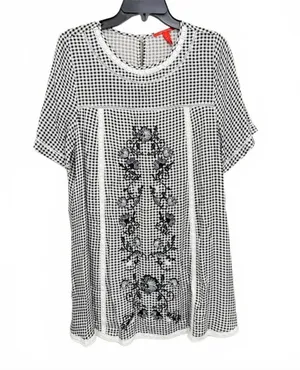 Chelsea & Violet Gingham Babydoll Mini Dress thumbnail 1