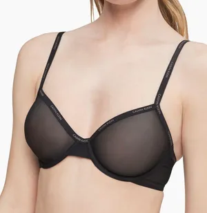 Calvin Klein Black Sheer Bralette 34D thumbnail 1