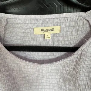 Madewell Lavender purple Short Sleeve Women's Top Shirred Crewneck Crop medium thumbnail 6