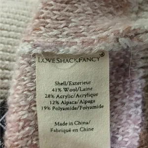 LoveShackFancy Womens Luxury Wool Alpaca Blend Sweater Sz Medium Cottage Knit thumbnail 8
