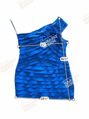 Jovani Navy Blue One-Shoulder Dress asymmetrical used thumbnail 11