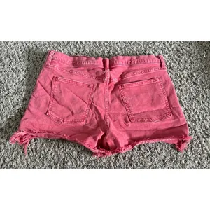 GAP Denim Women's Cutoff Shorts Red‎ Frayed Hem Mid Rise Size 32R thumbnail 4