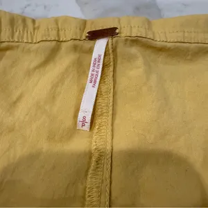 Free People Diggin This Skort High Rise Shorts Midi Skirt Women’s Small Yellow thumbnail 11