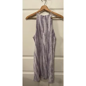 Tyche Lavender Tie Dye Racerback Shift Mini Dress | Boho Resort Vacation, S thumbnail 7