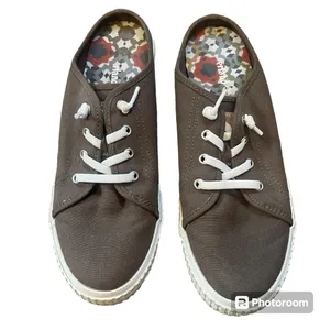 Timberland Slip On Brown Canvas Sneakers Size 8 thumbnail 2