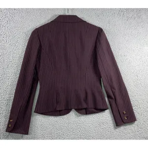 Phoebe Pinstripe Blazer Jacket Women 4 Three Button‎ Fitted Career Academia thumbnail 2