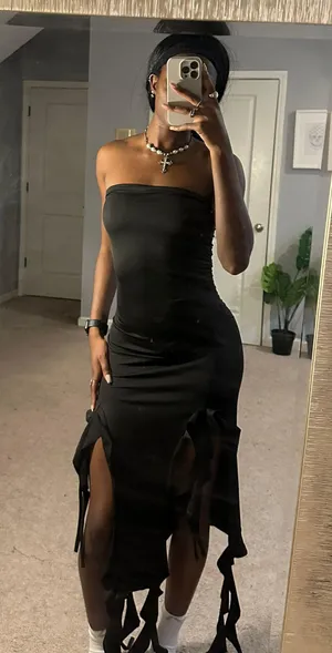 Black Ruffle Dress thumbnail 3