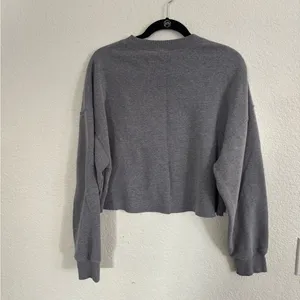 Wild Fable Gray‎ Cropped Crew Neck Sweater thumbnail 2