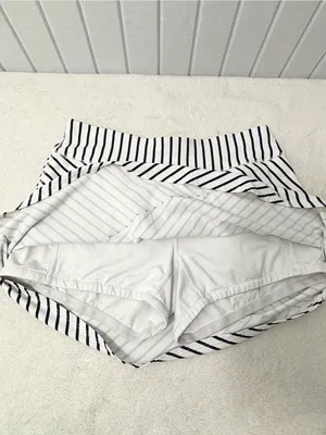 Southern Tide White and Navy Striped Skater Skirt Size‎ M thumbnail 8