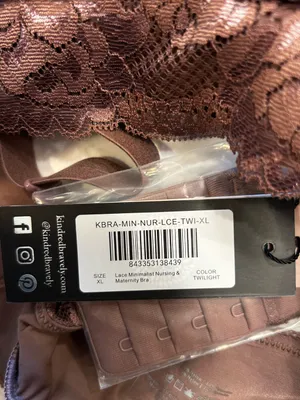 NWT‎ Kindred Bravely Twilight Lace Minimalist Nursing & Maternity Bra Size XL thumbnail 3