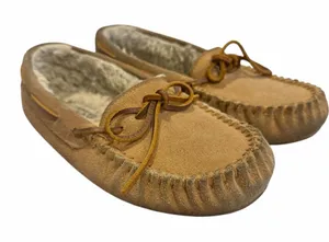 Minnetonka Shearling‎ Moccasins Size 6 Leather Lined Slippers thumbnail 1