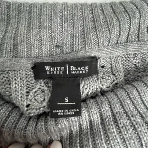 White House Black‎ Market Silver Gray Cable Knit Cowl Neck Sweater Size S thumbnail 8