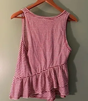 Abercrombie & Fitch peplum burgundy stripe… thumbnail 4
