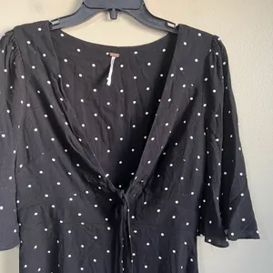 Free people all yours polka‎ dot black dress 2 thumbnail 4