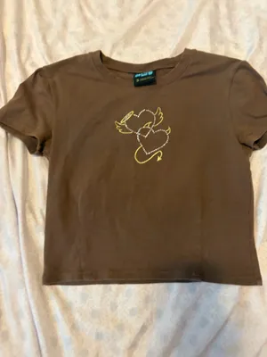 Y2K Alab Zumiez brown heart gem crop top thumbnail 8
