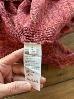 Free People Linen Prism Spacedye Red Slouchy Sweater S thumbnail 12