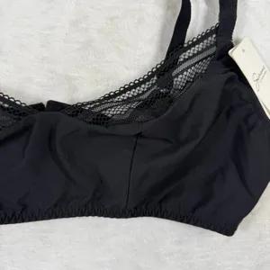 Simone Perele Olympie 3D Soft Cup Bra Black Lace Trim 38C 1C5210 New thumbnail 2