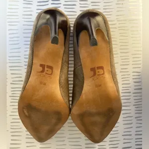 Joes Jeans‎ Womens Taupe Suede Snake Embossed Pointed Toe Stiletto Pumps Sz 8.5M thumbnail 6