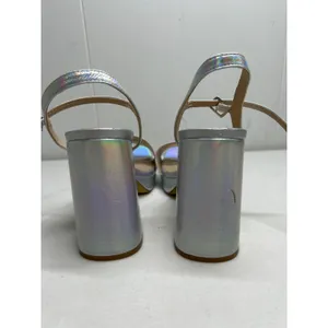 Open Edit from Nordstrom Noella Ankle Strap Platform Sandal Silver Size 7.5 NWOB thumbnail 5