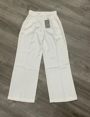 High Waist White Trousers thumbnail 1