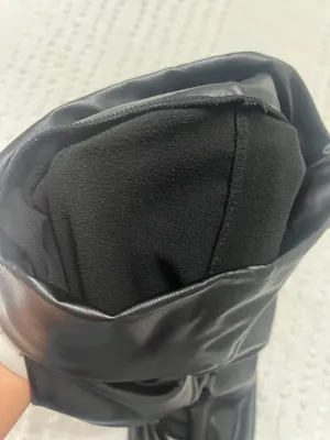 Black Faux Leather Leggings thumbnail 3
